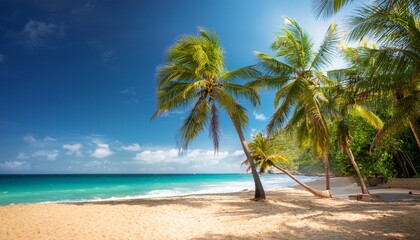 Fototapeta premium tropical palm trees on a beach