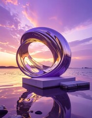 Artistic Golden Wallpaper Monochrome, Detailing Hour Sculpture Sports Purple Masterfully Captured Peaceful Water Abstract Wide