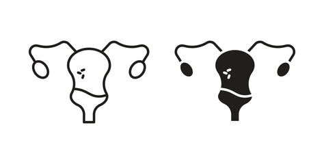 Pelvic inflammatory disease icon for web and app. vector illustration eps