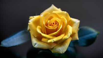 vibrant yellow rose in full bloom