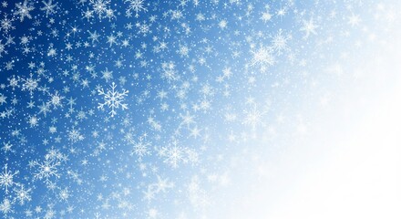 Fototapeta premium Snowfall Drift: Winter Gradient & Flakes