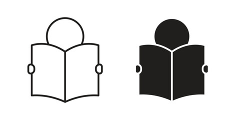 Reading icon for web and app. vector illustration eps
