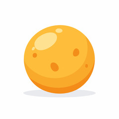 Fototapeta premium Playful Yellow Sphere with Craters Resembling Moon or Cheese Vector Illustration