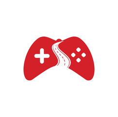 Road Game logo design template. Road way player Gamers icon logo  © Ahmed