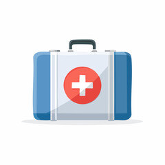 Fototapeta premium Medical Kit with Red Cross Symbol for Health Emergency Supplies
