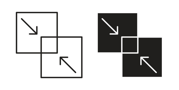 Merge icon with glyph and line. black vector icons for Web UI