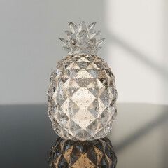 Crystal Pineapple Decor in Sunlight Reflection