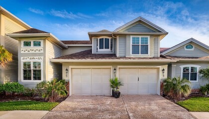 florida home exterior design with curb appeal