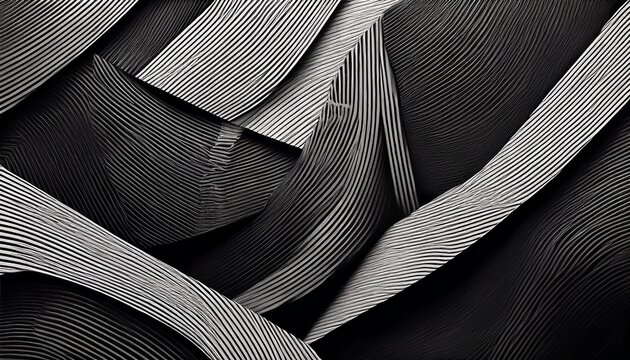 black and white modular hatched pattern elegant minimalist geometric design with bold lines and simple aesthetic