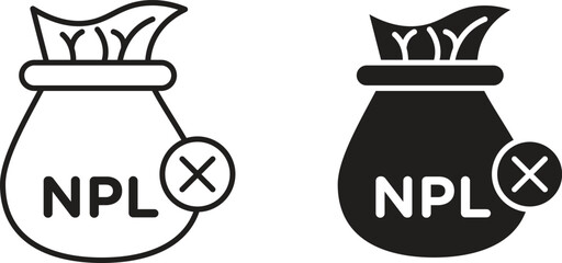 NPL icon concept set. Simple icon collection