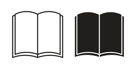 open book icon concept set. Simple icon collection