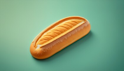 Pixel Illustration Of A French Bread