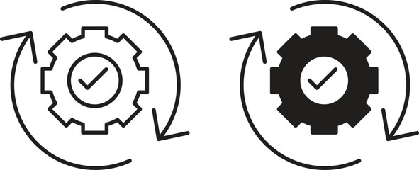 Optimization icon concept set. Simple icon collection