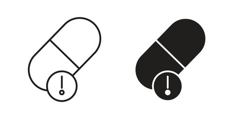 Overdose icon concept set. Simple icon collection
