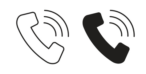 Phone call icon concept set. Simple icon collection