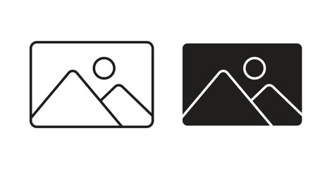 Picture icon concept set. Simple icon collection