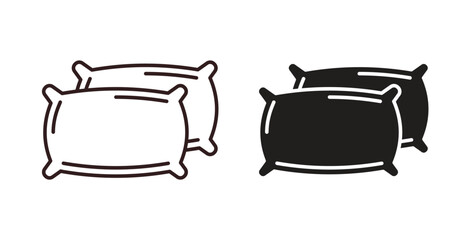 Pillow icon concept set. Simple icon collection