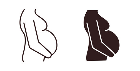 Pregnancy icon concept set. Simple icon collection