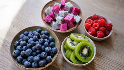 Nutrient-Dense Superfoods in Geometric Arrangement &ndash; Healthy Eating and Wellness Theme