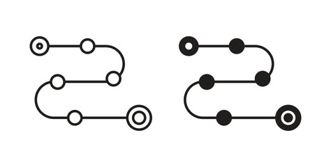 Roadmap icon concept set. Simple icon collection