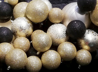New Years shiny gold and black