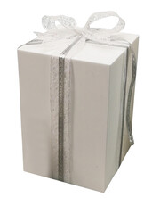 White gift box isolated