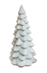 White ceramic gift tree isolated
