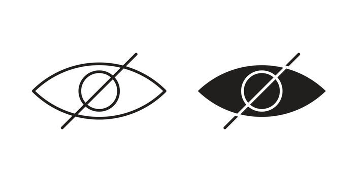 Sensitive content icon concept set. Simple icon collection