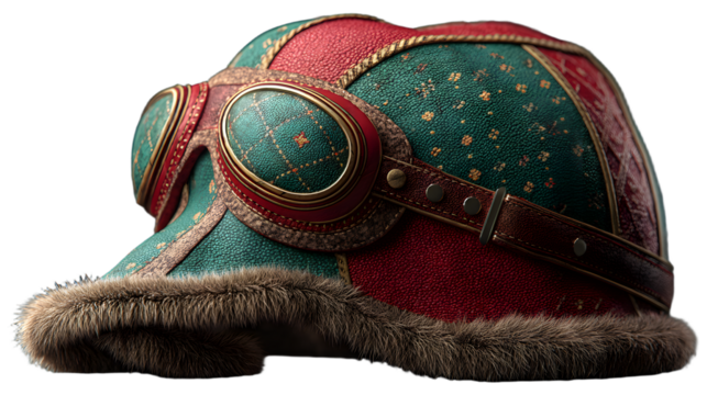 Steampunk Aviator Helmet - Powered by Adobe