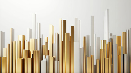 Skyscraper bars forming a bullish chart. Strong, corporate, and perfect for U.S. wealth or stock-related visuals.