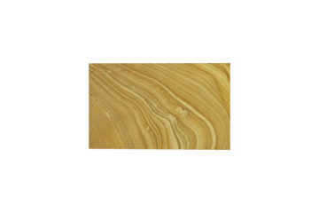 Marble onyx slab with flowing wavy veins in warm tones is isolated.