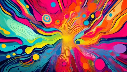 vibrant and playful abstract pop art background for creative projects generative ai