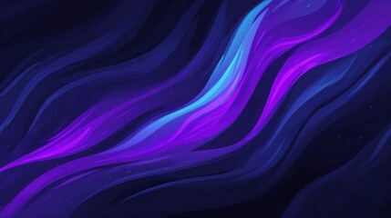 A vibrant, flowing abstract pattern in shades of blue and purple.