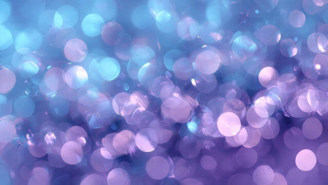 A captivating bokeh background featuring shimmering blue and purple lights, creating a magical, festive, and dreamy out-of-focus effect. - Powered by Adobe