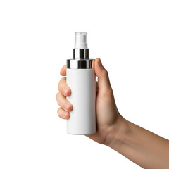 hand holding a spray bottle