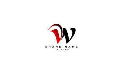 Obraz premium DW WD D AND W Abstract initial monogram letter alphabet logo design 
