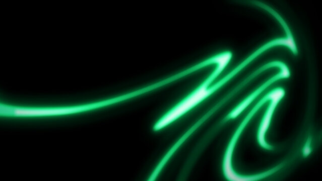 Neon Green Abstract Flowing Light Waves Background with Vivid Energy Trails and Motion Blur Effect for Futuristic Party or Technology Banner