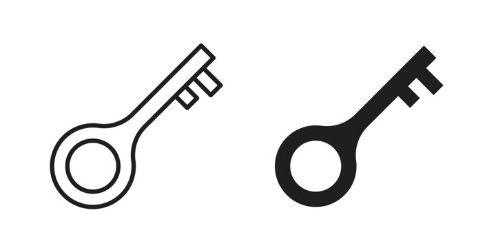 key icon flat and stroke collection for ui ux work.