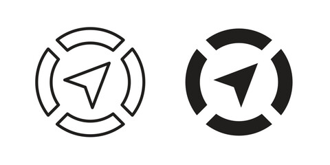 Navigation icon flat and stroke collection for ui ux work. © Oliver