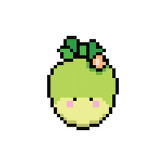Cute radishes character illustration pixel art design