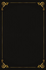 Wedding invitation card and graduation certificate retro gold border element graphic