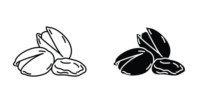 Pistachio icon graphic design. Vector icon illustrations