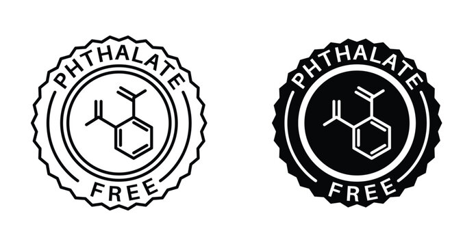 Phthalate free icon graphic design. Vector icon illustrations