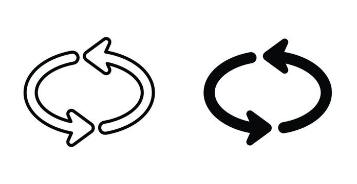 Repeat icon graphic design. Vector icon illustrations