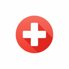 Fototapeta premium Vibrant Red Medical Cross Icon Design Symbol of Health and Medical Service
