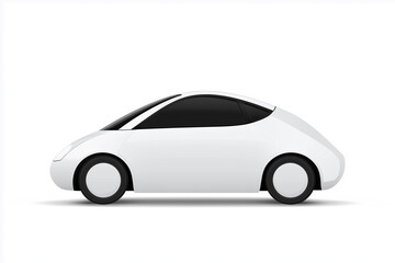 Sleek modern electric car design side view