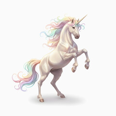 beautiful silver unicorn