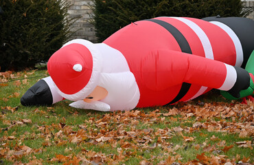 Fallen Santa Outdoors