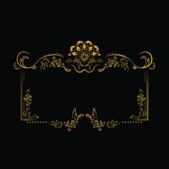 Vintage gold frame ornament decorative element vector eps 10