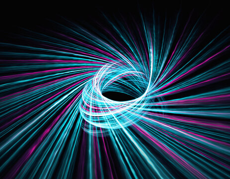 High Speed 5G and 6G Wireless Connectivity Signal Vortex and Extreme Data Transmission  - Powered by Adobe